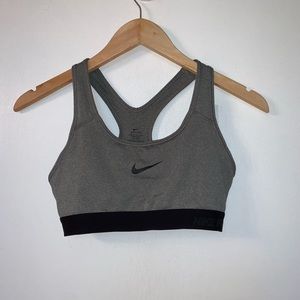 Grey Nike sports bra
